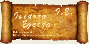 Isidora Egelja vizit kartica
